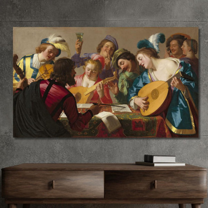 Il Concerto Gerard van Honthorst gvh45 quadro stampato su tela