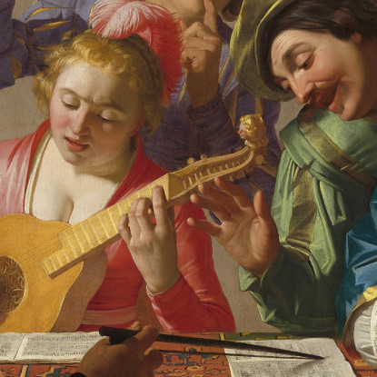 Il Concerto Gerard van Honthorst gvh45 quadro stampato su tela