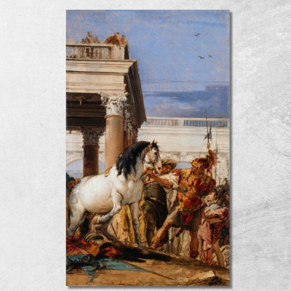 Alessandro E Bucefalo Giovanni Battista Tiepolo gbt2 quadro stampato su tela