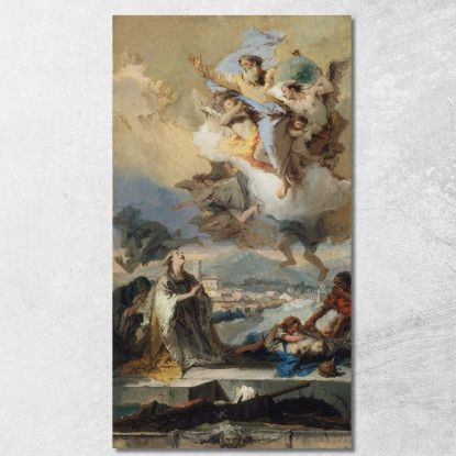 Santa Tecla Prega Per Gli Appestati Giovanni Battista Tiepolo gbt32 quadro stampato su tela