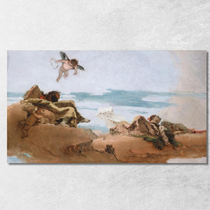 Studio Per Un Soffitto Con La Personificazione Del Consiglio Giovanni Battista Tiepolo gbt33 quadro stampato su tela