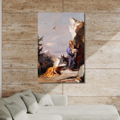 La Fuga In Egitto Giovanni Battista Tiepolo gbt44 quadro stampato su tela