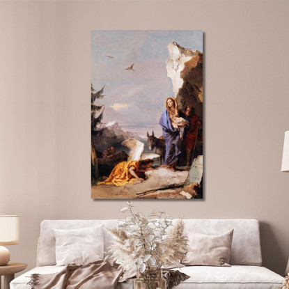 La Fuga In Egitto Giovanni Battista Tiepolo gbt44 quadro stampato su tela