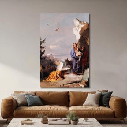 La Fuga In Egitto Giovanni Battista Tiepolo gbt44 quadro stampato su tela