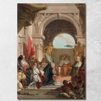 L'Investitura Del Vescovo Aroldo A Duca Di Franconia Giovanni Battista Tiepolo gbt48 quadro stampato su tela