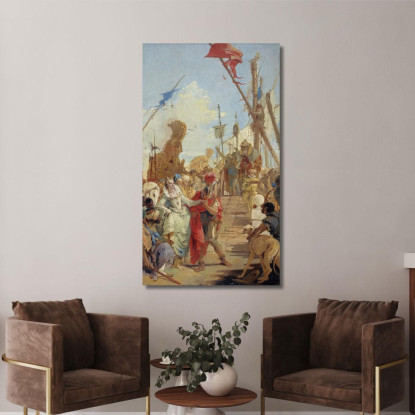L'Incontro Di Antonio E Cleopatra Giovanni Battista Tiepolo gbt50 quadro stampato su tela