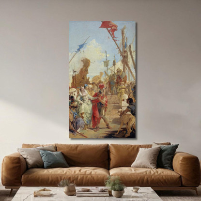 L'Incontro Di Antonio E Cleopatra Giovanni Battista Tiepolo gbt50 quadro stampato su tela