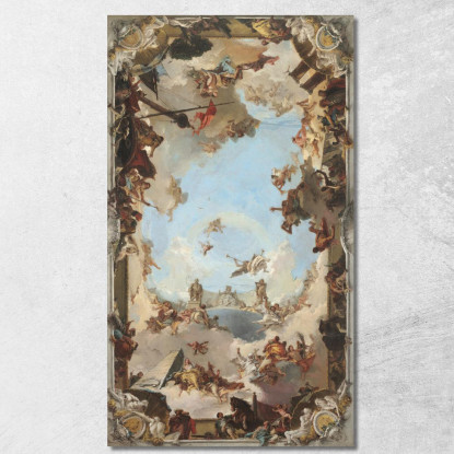 Ricchezza E Benefici Della Monarchia Spagnola Sotto Carlo Iii Giovanni Battista Tiepolo gbt55 quadro stampato su tela