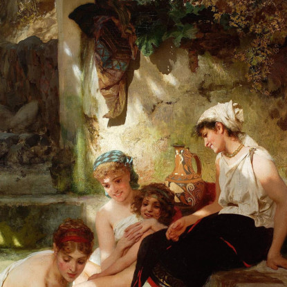 Idillio Romano Prima Del Bagno Henryk Siemiradzki hsm35 quadro stampato su tela