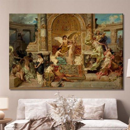 Sipario Nel Bozzetto Del Teatro Di Cracovia Henryk Siemiradzki hsm40 quadro stampato su tela