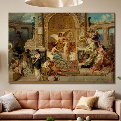 Sipario Nel Bozzetto Del Teatro Di Cracovia Henryk Siemiradzki hsm40 quadro stampato su tela