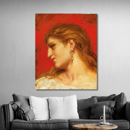 Studio Per Il Dipinto Frine Al Festival Di Poseidone A Eleusi Henryk Siemiradzki hsm41 quadro stampato su tela