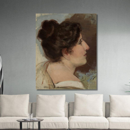 Studio Di Una Testa Henryk Siemiradzki hsm42 quadro stampato su tela