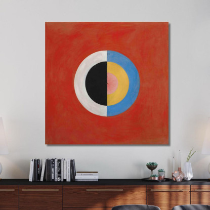 Gruppo Ixsuw N. 17. Il Cigno N. 17 Hilma af Klint hak13 quadro stampato su tela