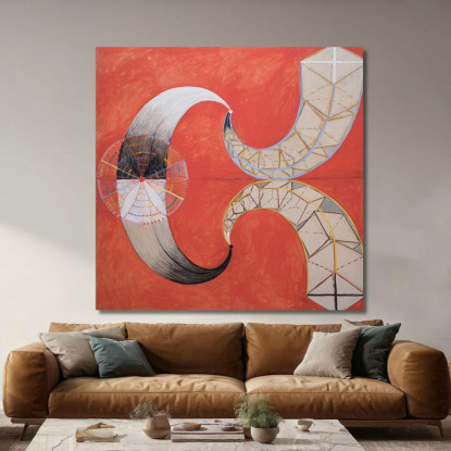 Gruppo Ix-Suw Il Cigno N.9 Hilma af Klint hak17 quadro stampato su tela