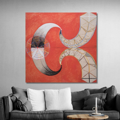 Gruppo Ix-Suw Il Cigno N.9 Hilma af Klint hak17 quadro stampato su tela