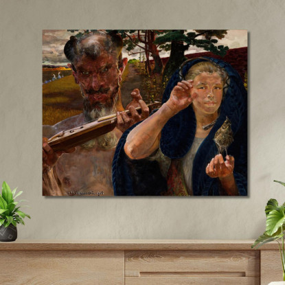 Canzone D'Autunno Jacek Malczewski jml10 quadro stampato su tela