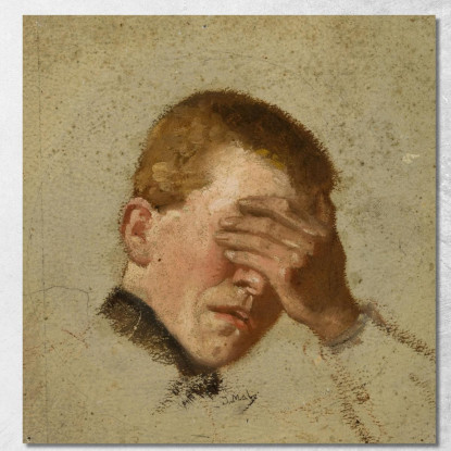 Ragazzo Che Si Copre Gli Occhi Jacek Malczewski jml11 quadro stampato su tela