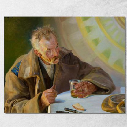 Trittico Di Cristo In Emmaus Jacek Malczewski jml13 quadro stampato su tela