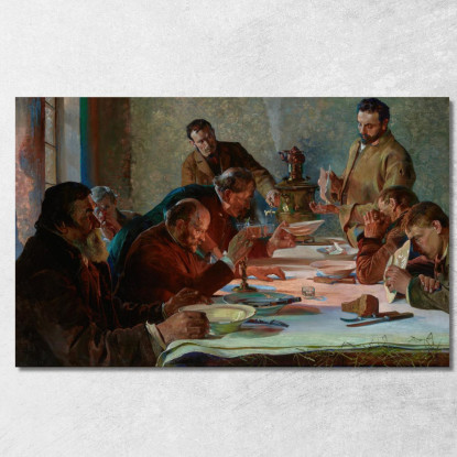 Vigilia Di Natale In Siberia Jacek Malczewski jml15 quadro stampato su tela