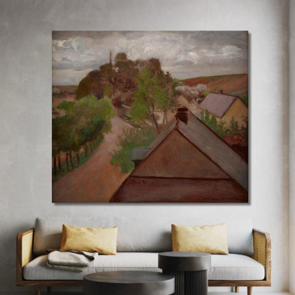 Paesaggio Di Campagna Con Una Strada Jacek Malczewski jml17 quadro stampato su tela