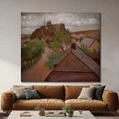 Paesaggio Di Campagna Con Una Strada Jacek Malczewski jml17 quadro stampato su tela