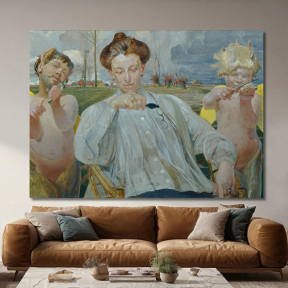 La Moglie Dell'Artista Jacek Malczewski jml23 quadro stampato su tela