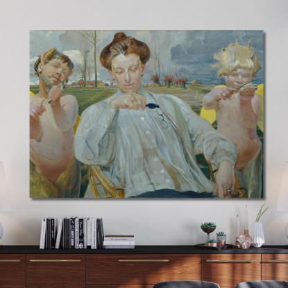 La Moglie Dell'Artista Jacek Malczewski jml23 quadro stampato su tela