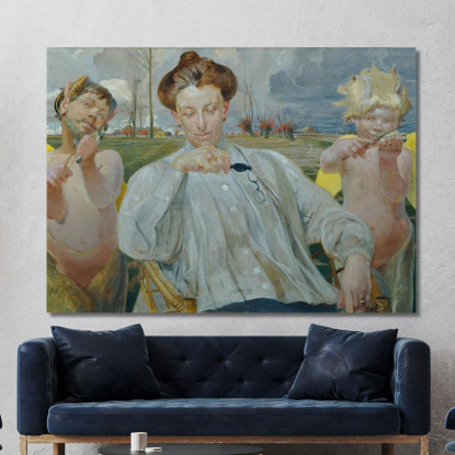 La Moglie Dell'Artista Jacek Malczewski jml23 quadro stampato su tela