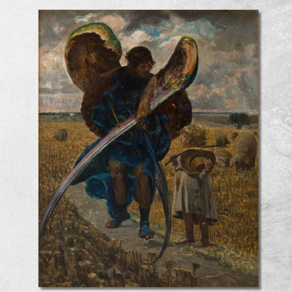 Dopo Il Trittico Degli Angeli (Parte Centrale) Jacek Malczewski jml33 quadro stampato su tela