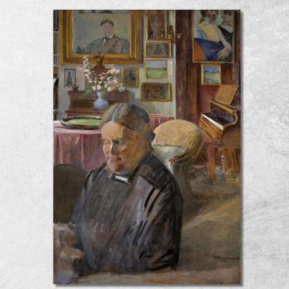 Helena La Sorella Dell'Artista In Casa Jacek Malczewski jml39 quadro stampato su tela