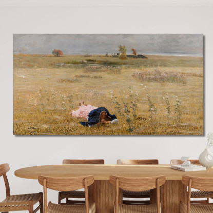 In Autunno Jacek Malczewski jml42 quadro stampato su tela