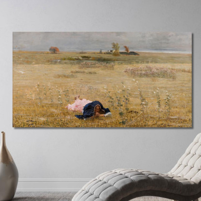 In Autunno Jacek Malczewski jml42 quadro stampato su tela