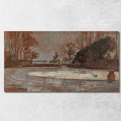 Davanti A Una Casa A Wielgie Jacek Malczewski jml43 quadro stampato su tela