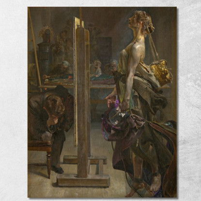 L'Ispirazione Del Pittore Jacek Malczewski jml45 quadro stampato su tela