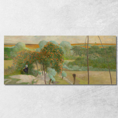 Paesaggio Con Sorbe Jacek Malczewski jml52 quadro stampato su tela
