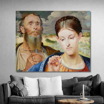 Musica Ala Sinistra Del Trittico Jacek Malczewski jml60 quadro stampato su tela