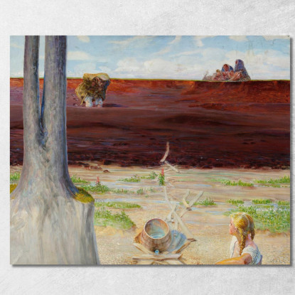 La Mia Vita Ha Lasciato Una Sezione Del Trittico Jacek Malczewski jml63 quadro stampato su tela