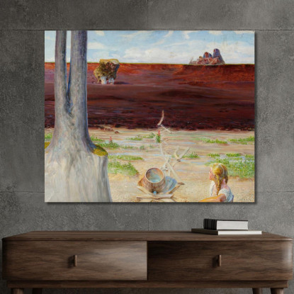 La Mia Vita Ha Lasciato Una Sezione Del Trittico Jacek Malczewski jml63 quadro stampato su tela