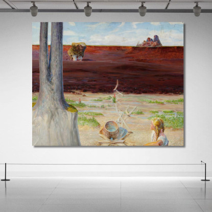 La Mia Vita Ha Lasciato Una Sezione Del Trittico Jacek Malczewski jml63 quadro stampato su tela