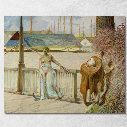 La Mia Vita Sezione Destra Del Trittico Jacek Malczewski jml64 quadro stampato su tela