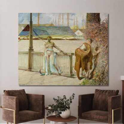 La Mia Vita Sezione Destra Del Trittico Jacek Malczewski jml64 quadro stampato su tela