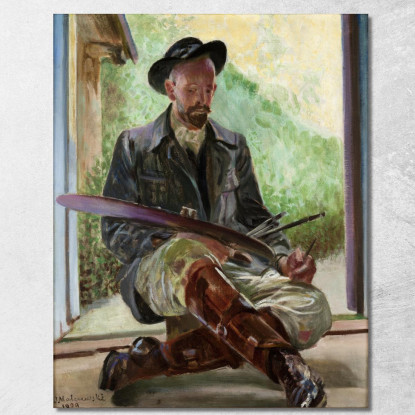 Trittico I Miei Modelli (Parte Centrale) Jacek Malczewski jml65 quadro stampato su tela