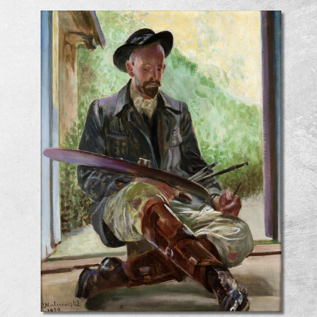 Trittico I Miei Modelli (Parte Centrale) Jacek Malczewski jml65 quadro stampato su tela
