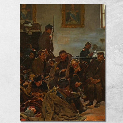 Sulla Via Dell'Esilio (Condannati In Viaggio Verso La Siberia) Jacek Malczewski jml72 quadro stampato su tela