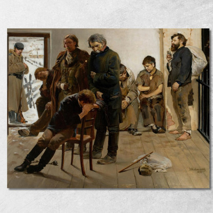 Sulla Via Dell'Esilio (Prigionieri) Jacek Malczewski jml73 quadro stampato su tela