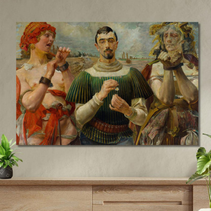 Amleto Polacco Ritratto Di Aleksander Wielopolski Jacek Malczewski jml75 quadro stampato su tela