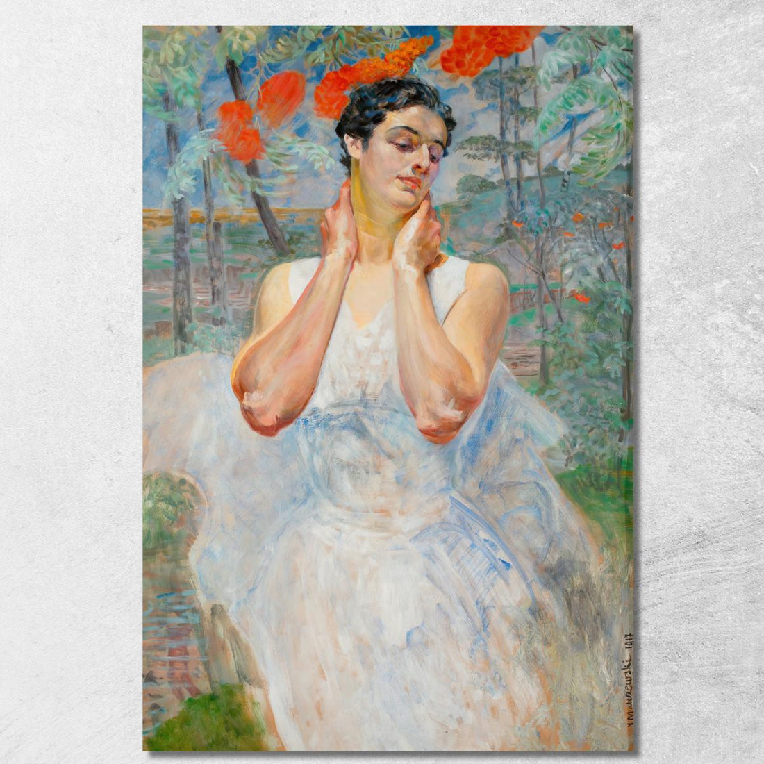 Ritratto Di Una Donna Con Sorba Jacek Malczewski jml77 quadro stampato su tela