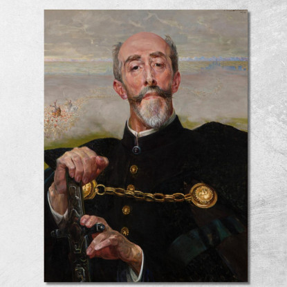 Ritratto Del Conte Antoni Wodzicki Jacek Malczewski jml84 quadro stampato su tela
