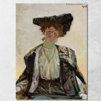 Ritratto Dell'Attrice Helena Sulima Jacek Malczewski jml87 quadro stampato su tela